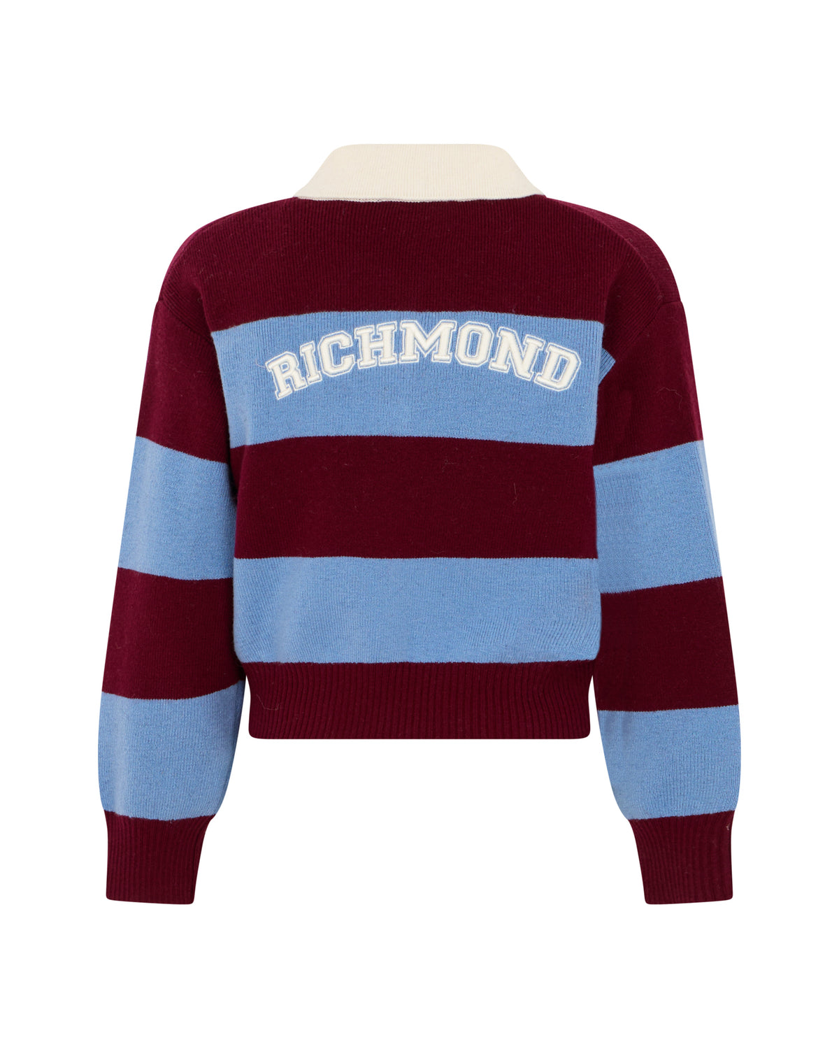 Richmond Junior Polo in maglia a righe con colletto a contrasto - Avion