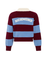 Richmond Junior Polo in maglia a righe con colletto a contrasto - Avion