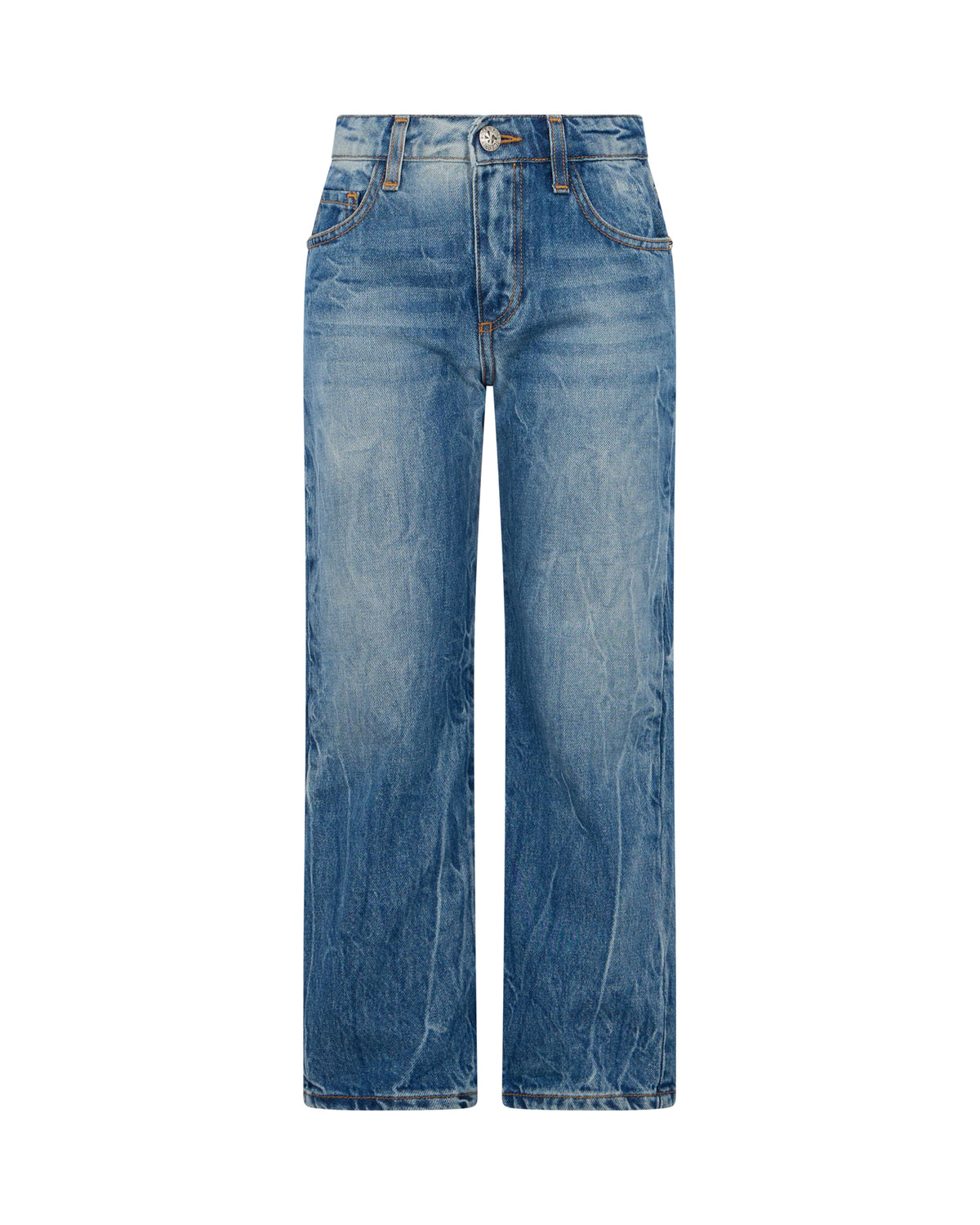 Richmond Junior Jeans a gamba dritta con lettere stampate sul retro - Denim Blue Medium