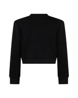 Richmond Junior Felpa corta con lettere gotiche applicate - Black