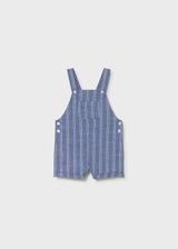 Salopette in lino a righe neonato