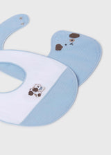 Set 2 bavaglini animaletti neonato - Cielo