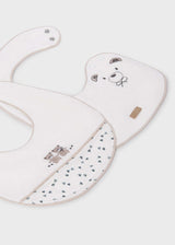 Set 2 bavaglini animaletti neonato - Ecru