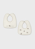Set 2 bavaglini impermeabili neonato - Grigio