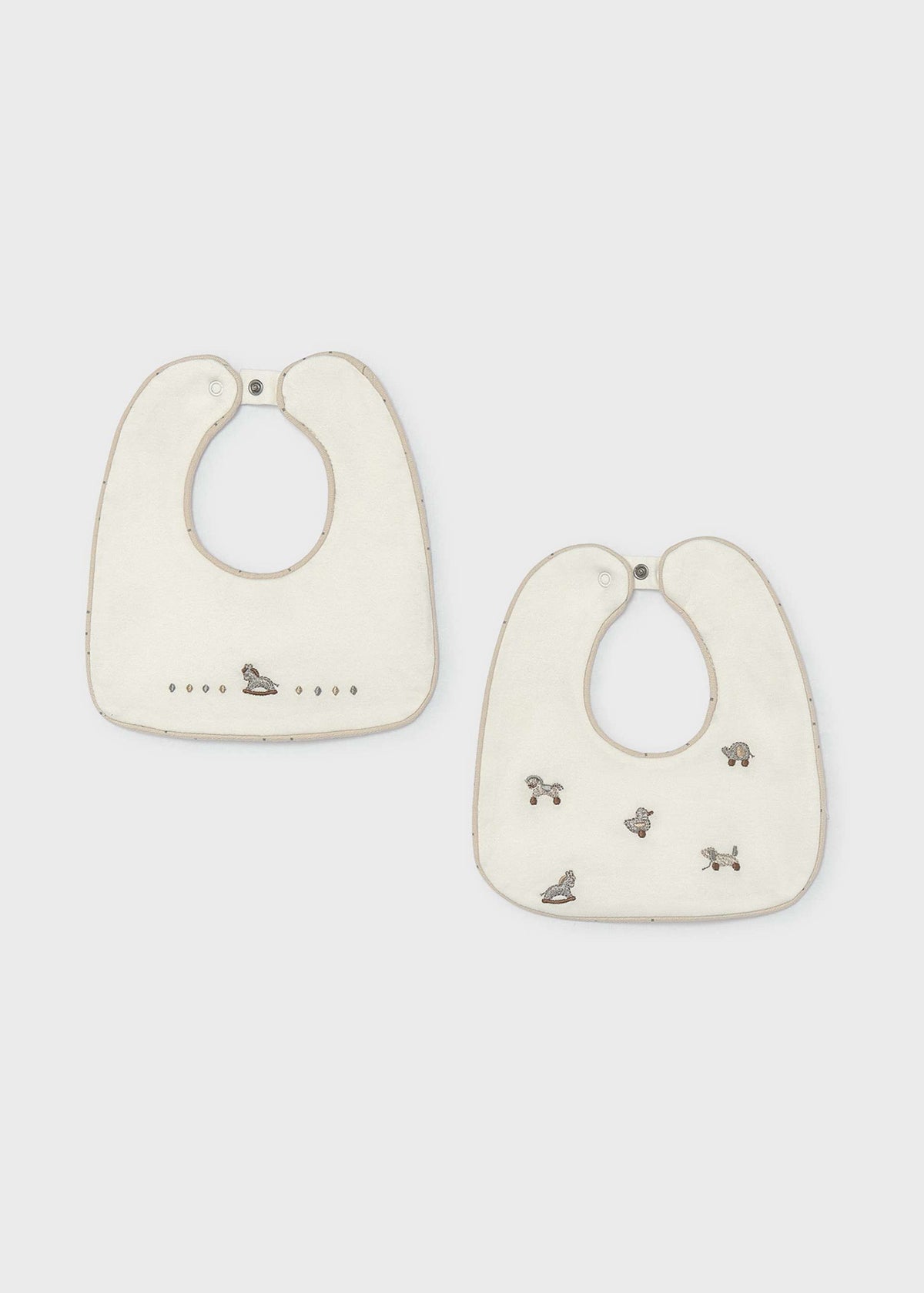 Set 2 bavaglini impermeabili neonato - Grigio