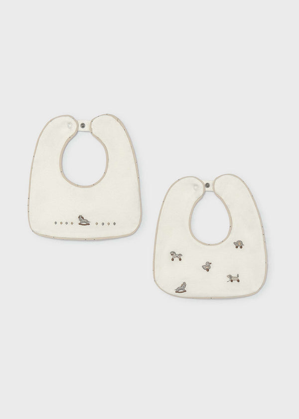 Set 2 bavaglini impermeabili neonato - Grigio