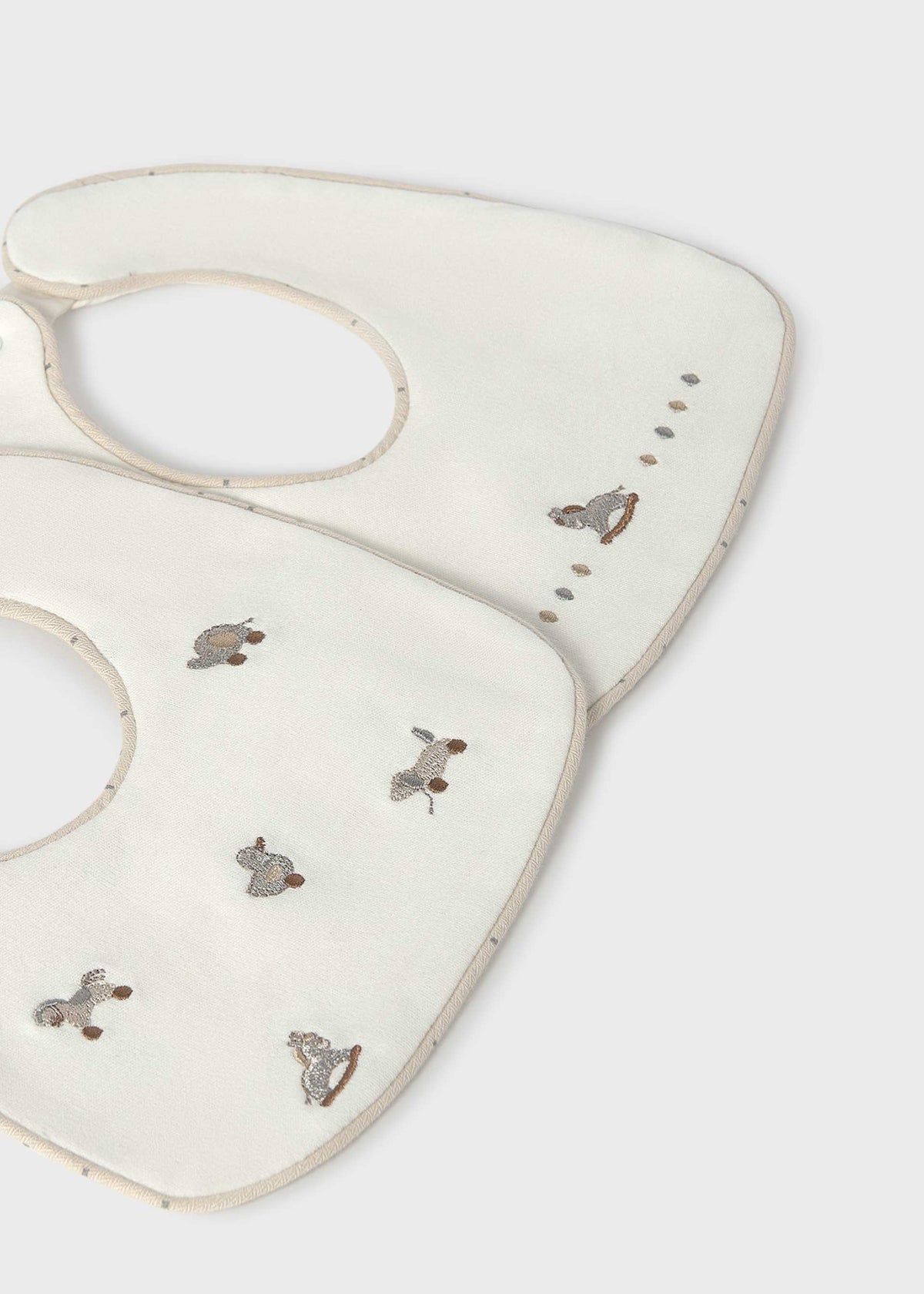 Set 2 bavaglini impermeabili neonato - Grigio