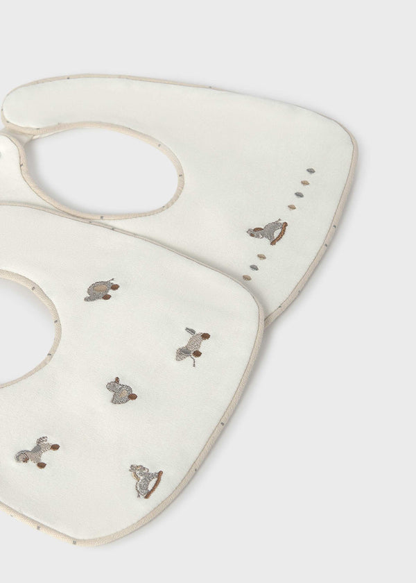 Set 2 bavaglini impermeabili neonato - Grigio