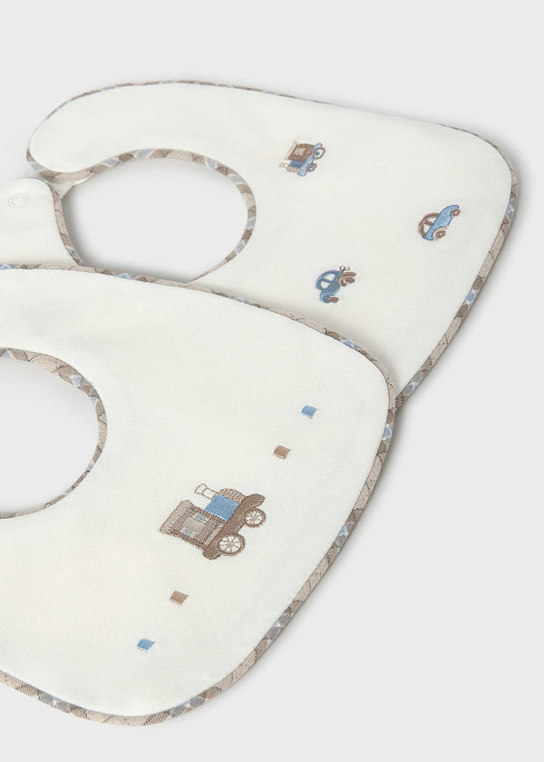 Set 2 bavaglini impermeabili neonato - Bluebell