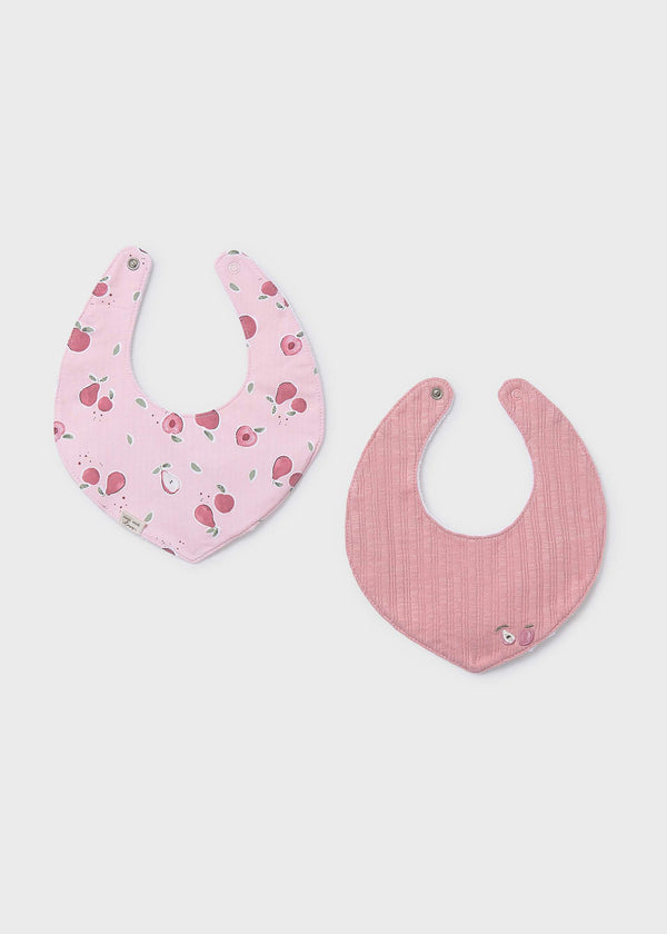 Set 2 bavaglini neonati - Rose