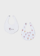 Set 2 bavaglini neonato - Bianco