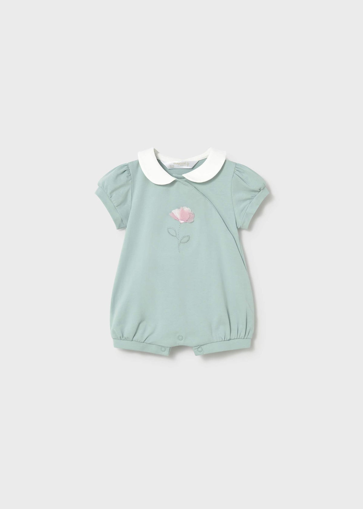 Set 2 pigiami corti ricamati neonata - Acqua