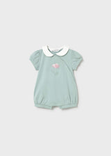 Set 2 pigiami corti ricamati neonata - Acqua