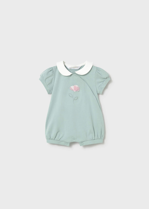 Set 2 pigiami corti ricamati neonata - Acqua