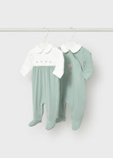 Set 2 pigiamini lunghi neonata - Acqua