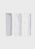 Set 3 garze neonato - Argento