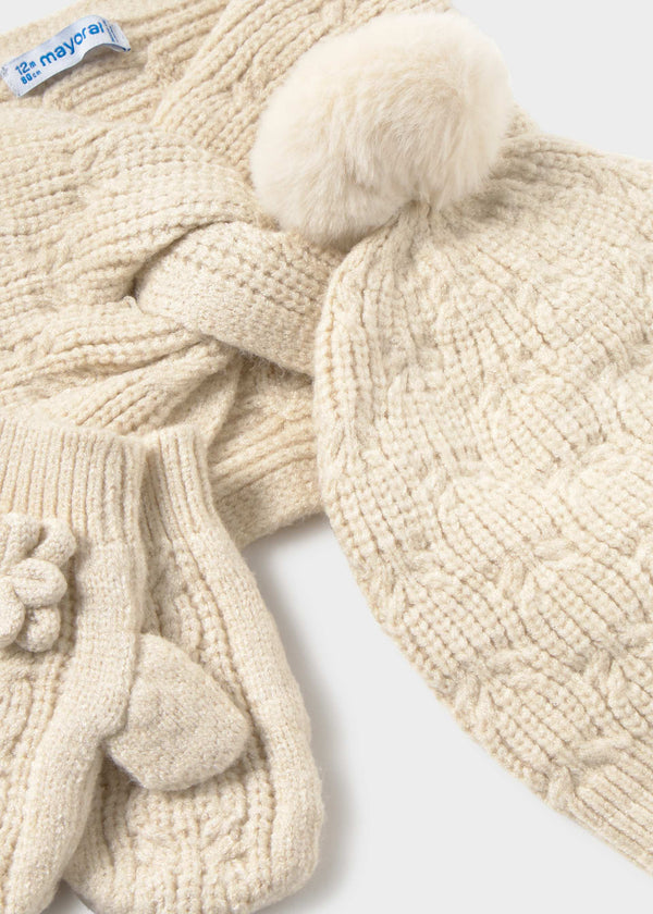 Set 3 pezzi cappello e scalda collo bimba - Vigore