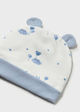 Set pigiama cappello e bavaglino orsetto neonata - Cielo