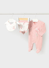 Set pigiama cappello e bavaglino orsetto neonata - Baby