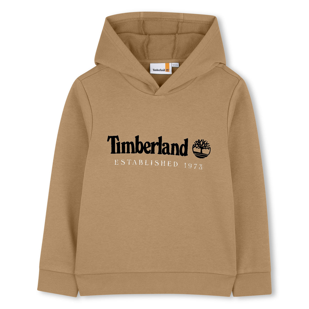 Timberland Kids Felpa con cappuccio e logo - Beige/nero