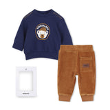 Timberland Kids Set felpa e pantaloni in velluto a coste - Blu medievale