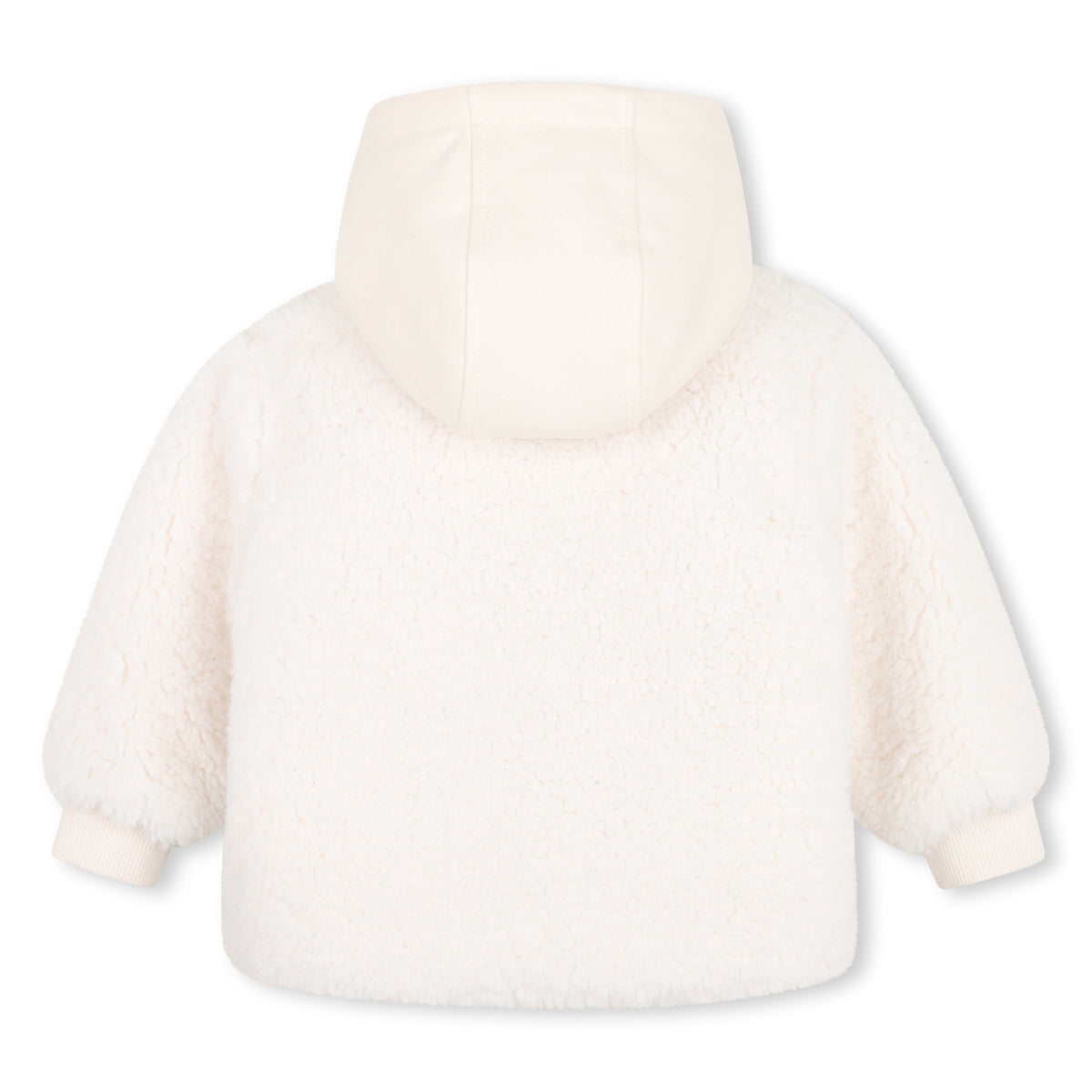 Timberland Kids Cardigan con cappuccio effetto montone - Avorio
