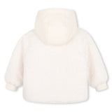 Timberland Kids Cardigan con cappuccio effetto montone - Avorio