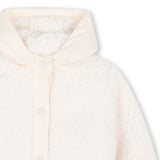 Timberland Kids Cardigan con cappuccio effetto montone - Avorio