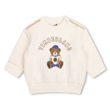 Timberland Kids Felpa in cotone biologico con illustrazione in rilievo - Avorio