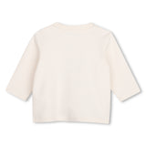 Timberland Kids Maglia a maniche lunghe in interlock di cotone biologico con illustrazione - Avorio
