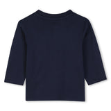 Timberland Kids Maglia a maniche lunghe in jersey di cotone biologico con illustrazione - Marine