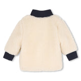 Timberland Kids Cardigan con zip effetto montone - Avorio