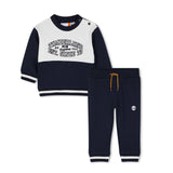 Timberland Kids Tuta con felpa bicolore e pantaloni jogging - Marine