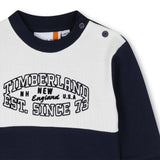 Timberland Kids Tuta con felpa bicolore e pantaloni jogging - Marine