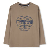 Timberland Kids Maglia a maniche lunghe relaxed fit con logo - Kaki