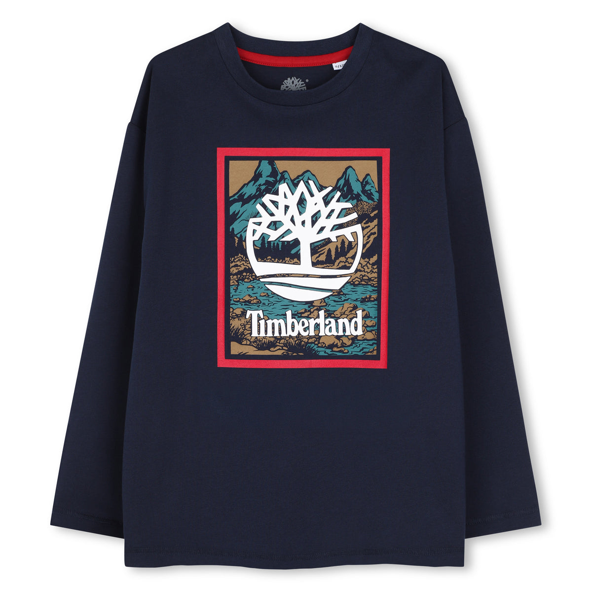 Timberland Kids Maglia a maniche lunghe relaxed fit con logo - Marine