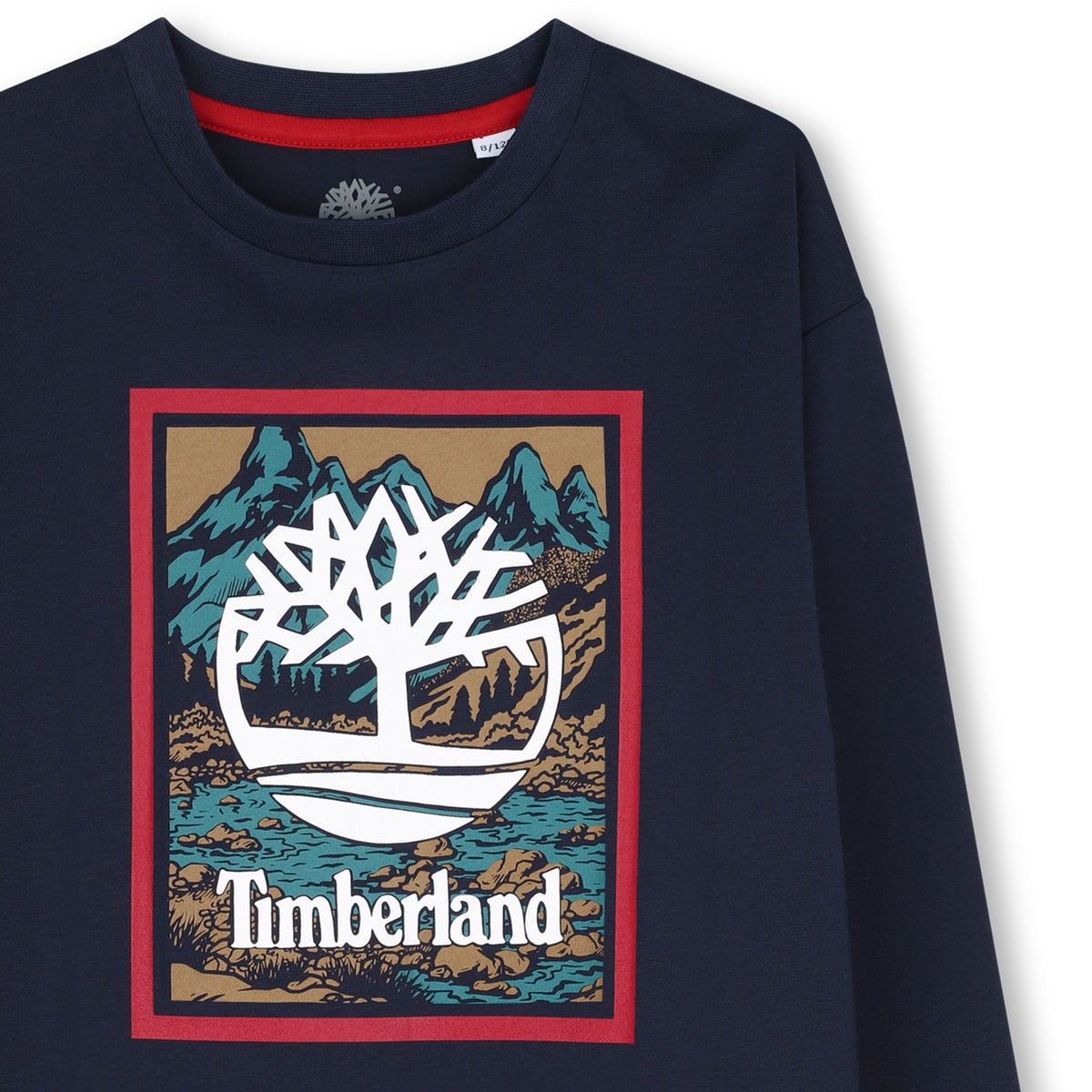 Timberland Kids Maglia a maniche lunghe relaxed fit con logo - Marine