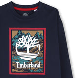 Timberland Kids Maglia a maniche lunghe relaxed fit con logo - Marine