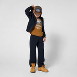 Timberland Kids Felpa con cappuccio e zip in piqué - Marine