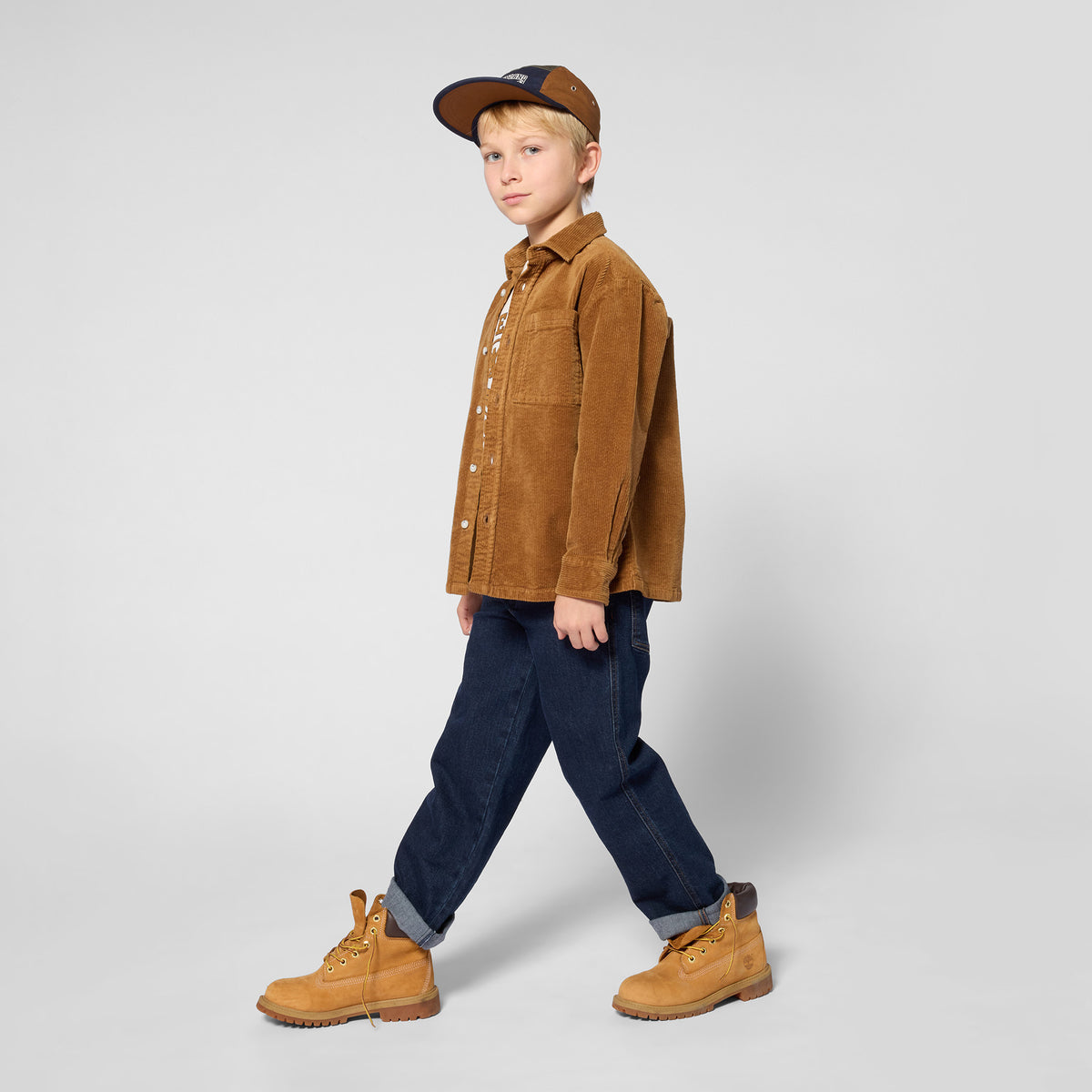 Timberland Kids Jeans loose fit con vita regolabile - Denim scuro