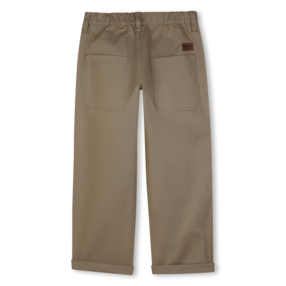 Timberland Kids Pantaloni in twill con vita elasticizzata - Kaki
