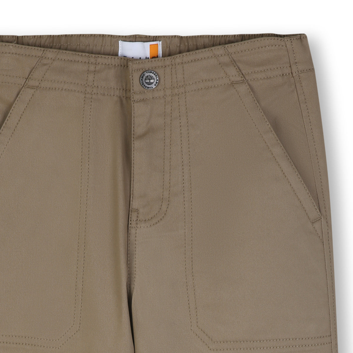 Timberland Kids Pantaloni in twill con vita elasticizzata - Kaki
