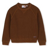 Timberland Kids Maglione in cotone a nido d'ape - Marrone