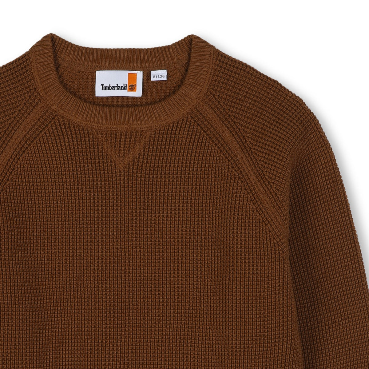 Timberland Kids Maglione in cotone a nido d'ape - Marrone