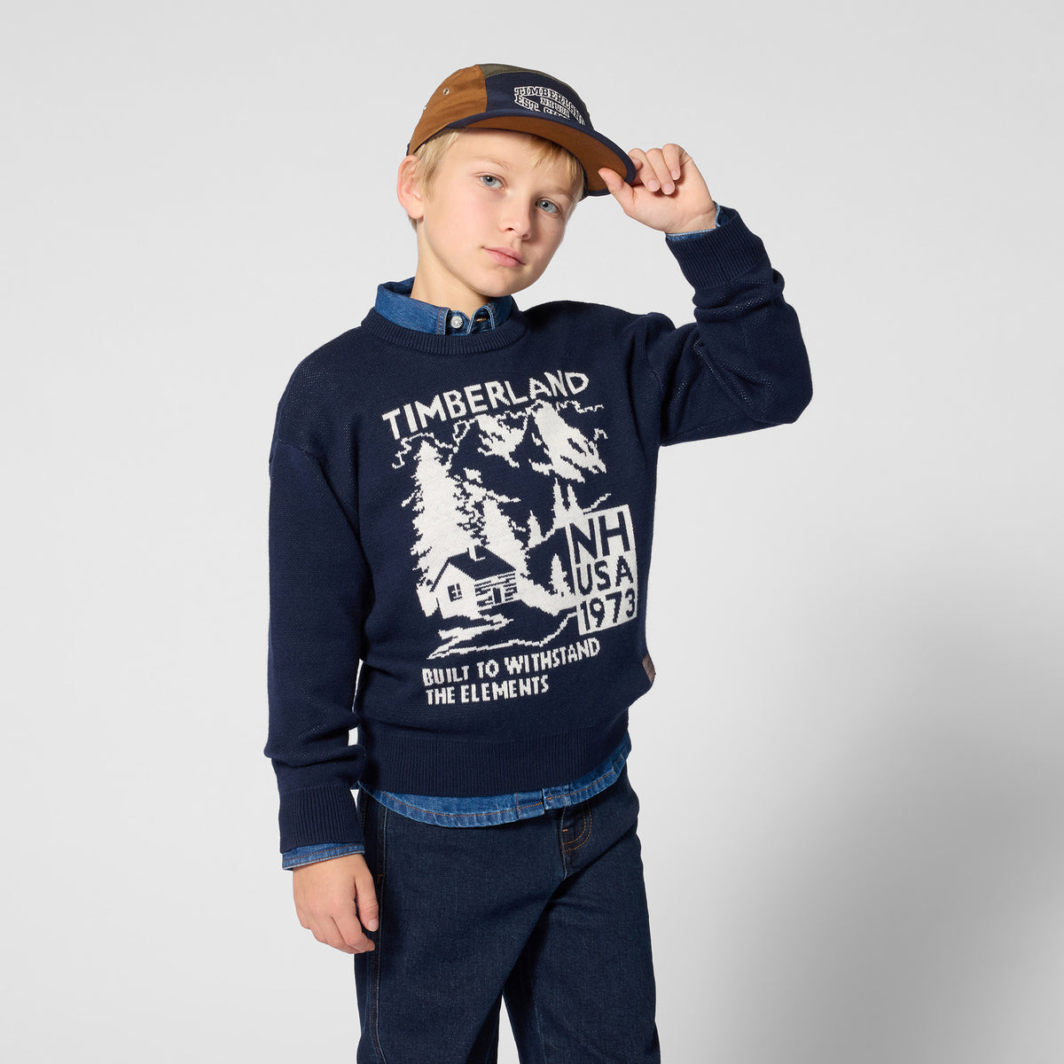Timberland Kids Camicia in denim leggero - Denim chiaro