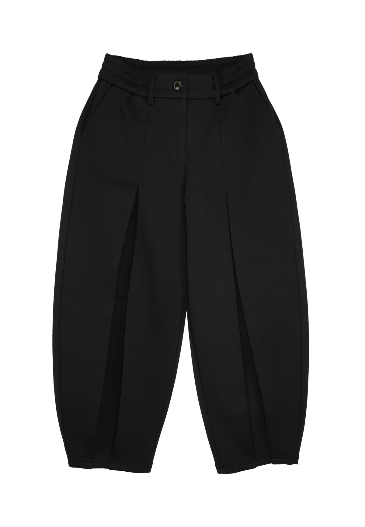 Pantalone in tessuto accoppiato ragazza - Nero