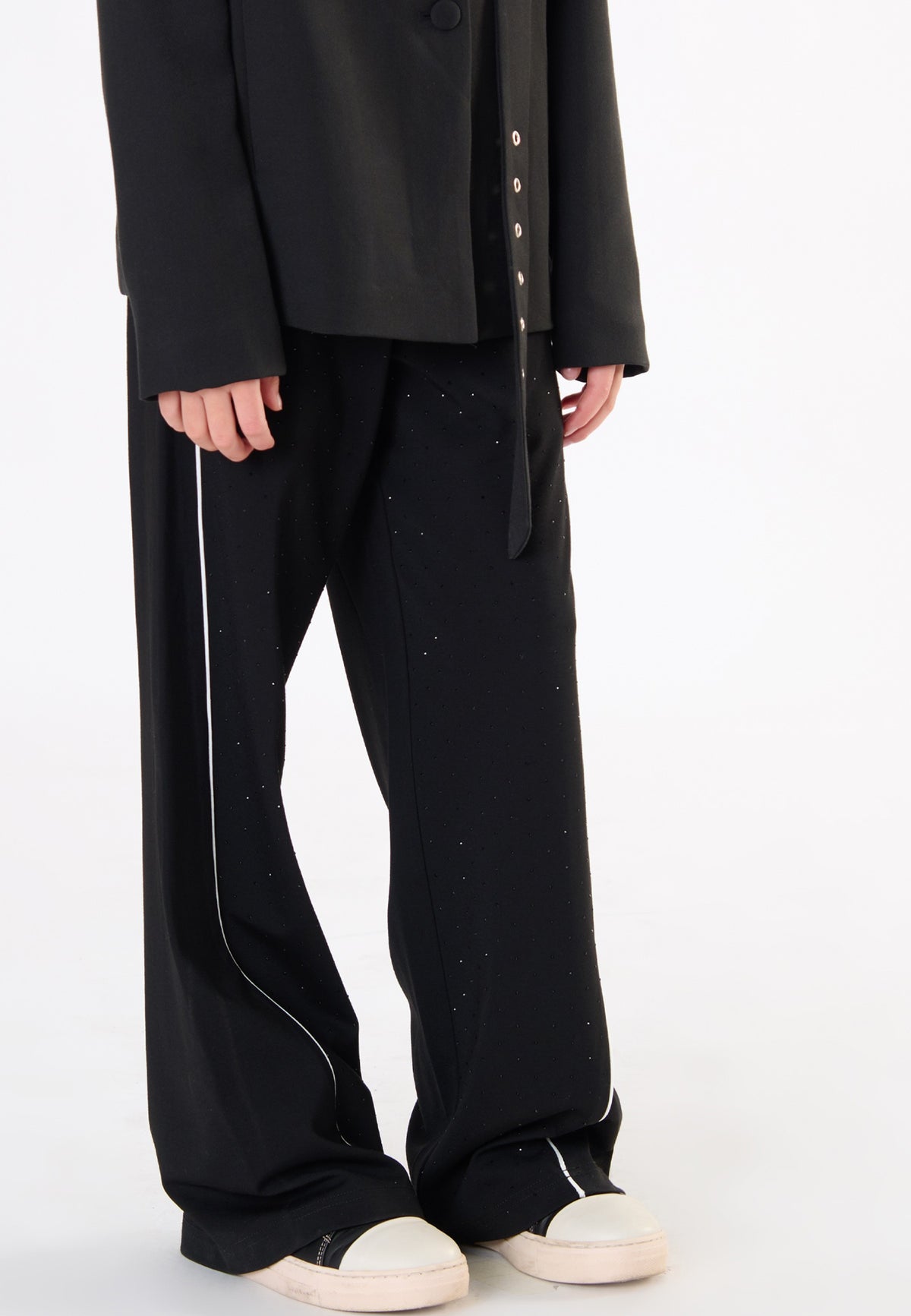 Pantalone accoppiato ragazza - Nero