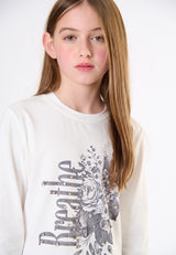 T-shirt ragazza - Latte