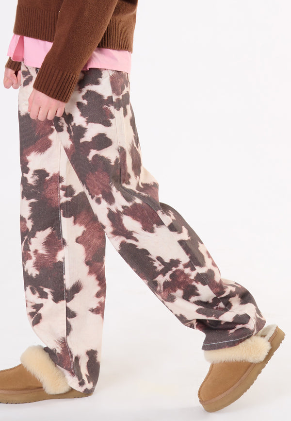 Pantalone effetto mucca ragazza - Fantasia