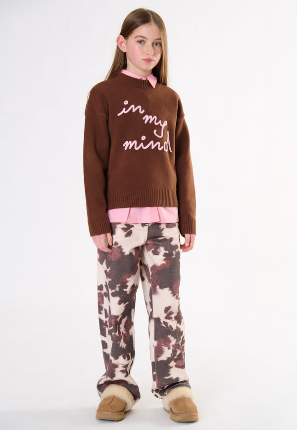 Pantalone effetto mucca ragazza - Fantasia